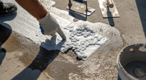 Uma mulher jovem sentada confortavelmente em um sofá cinza durante uma sessão de terapia. Ela segura uma xícara de chá e sorri levemente, indicando um momento de clareza ou alívio. À sua frente, parte do braço de uma terapeuta segurando uma prancheta, simbolizando um ambiente seguro de escuta ativa e suporte profissional